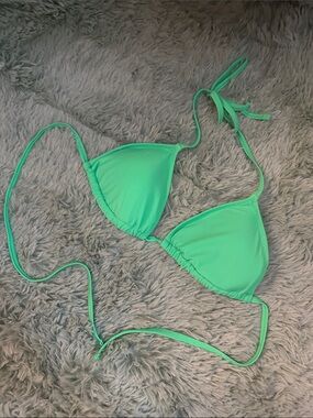 aerie Green Triangle Bikini Top